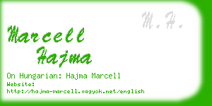 marcell hajma business card